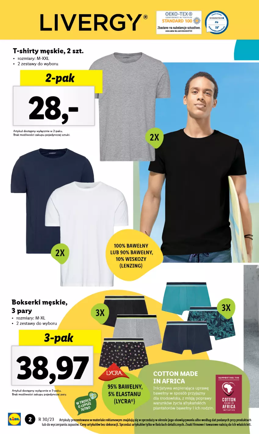 Gazetka promocyjna Lidl - GAZETKA - ważna 24.07 do 29.07.2023 - strona 2 - produkty: Bokserki, Por, Ser, T-shirt