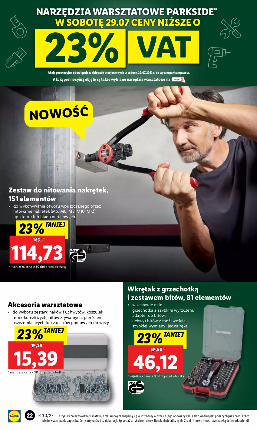 Gazetka promocyjna Lidl - GAZETKA - ważna 24.07 do 29.07.2023 - strona 26 - produkty: Kosz, Parkside, Wkręt