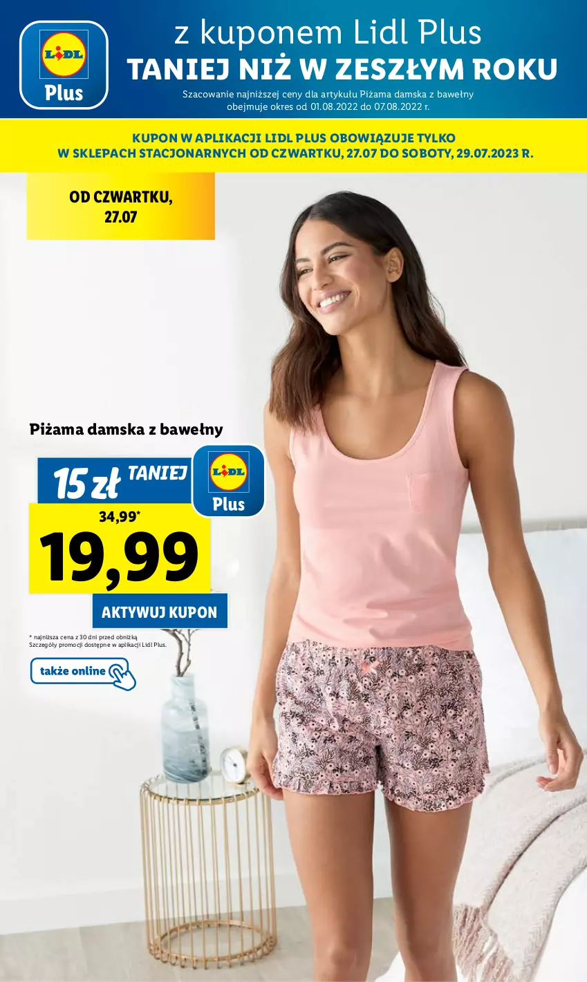 Gazetka promocyjna Lidl - GAZETKA - ważna 24.07 do 29.07.2023 - strona 51 - produkty: Piżama