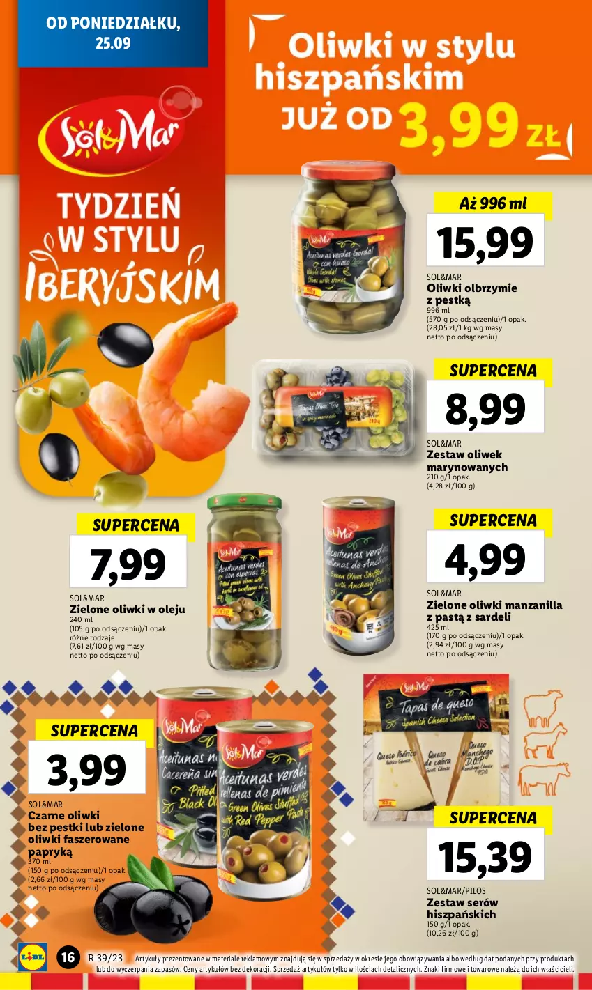 Gazetka promocyjna Lidl - GAZETKA - ważna 25.09 do 27.09.2023 - strona 26 - produkty: Fa, Olej, Oliwki, Pilos, Ser