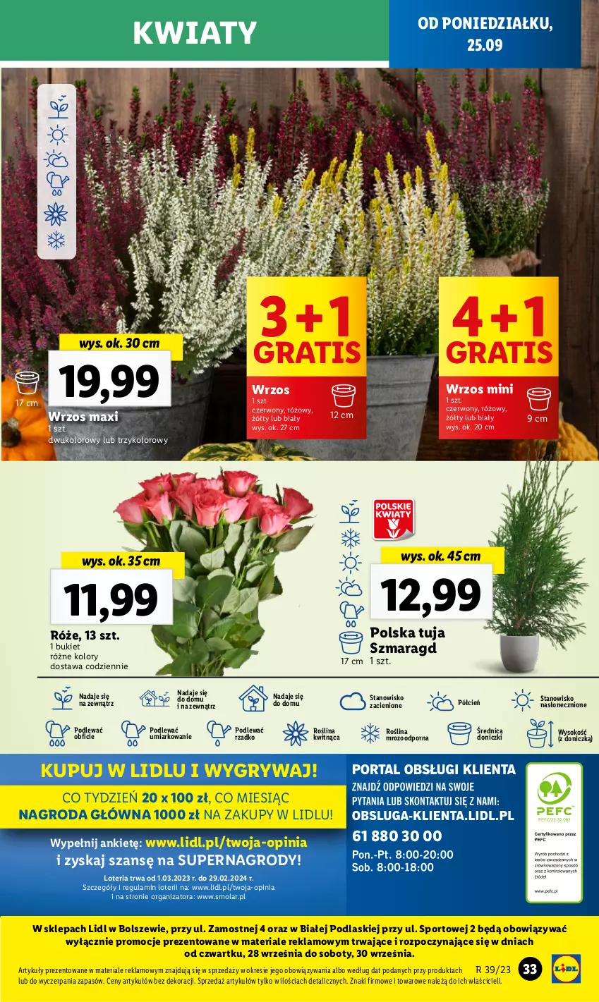 Gazetka promocyjna Lidl - GAZETKA - ważna 25.09 do 27.09.2023 - strona 43 - produkty: Bols, Bukiet, Cień, Gra, Gry, Mola, O nas, Podlaski, Por, Sok, Sport