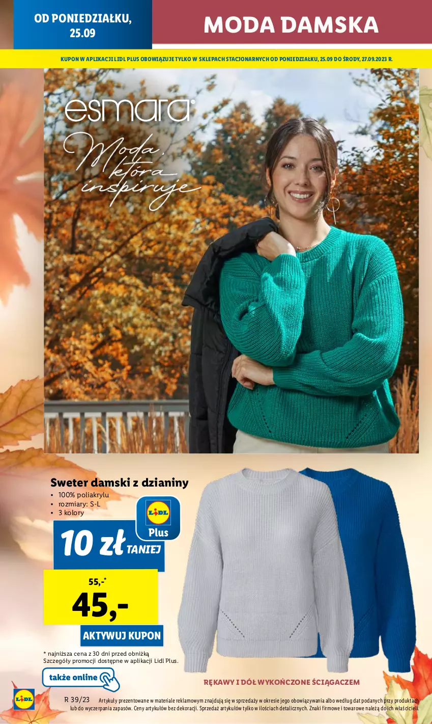 Gazetka promocyjna Lidl - GAZETKA - ważna 25.09 do 27.09.2023 - strona 52 - produkty: Moda, Sweter