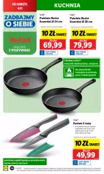 Gazetka promocyjna Lidl - GAZETKA - Gazetka - ważna od 04.01 do 04.01.2025 - strona 42 - produkty: Noż, Kuchnia, Tefal, Nóż szefa kuchni, Tytan, Patelnia, Fa