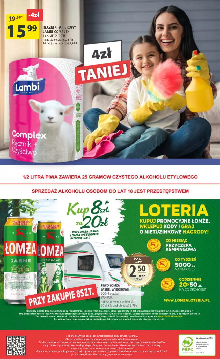 Gazetka promocyjna Arhelan - Gazetka - ważna 14.07 do 23.07.2023 - strona 20 - produkty: Papier, Ręcznik