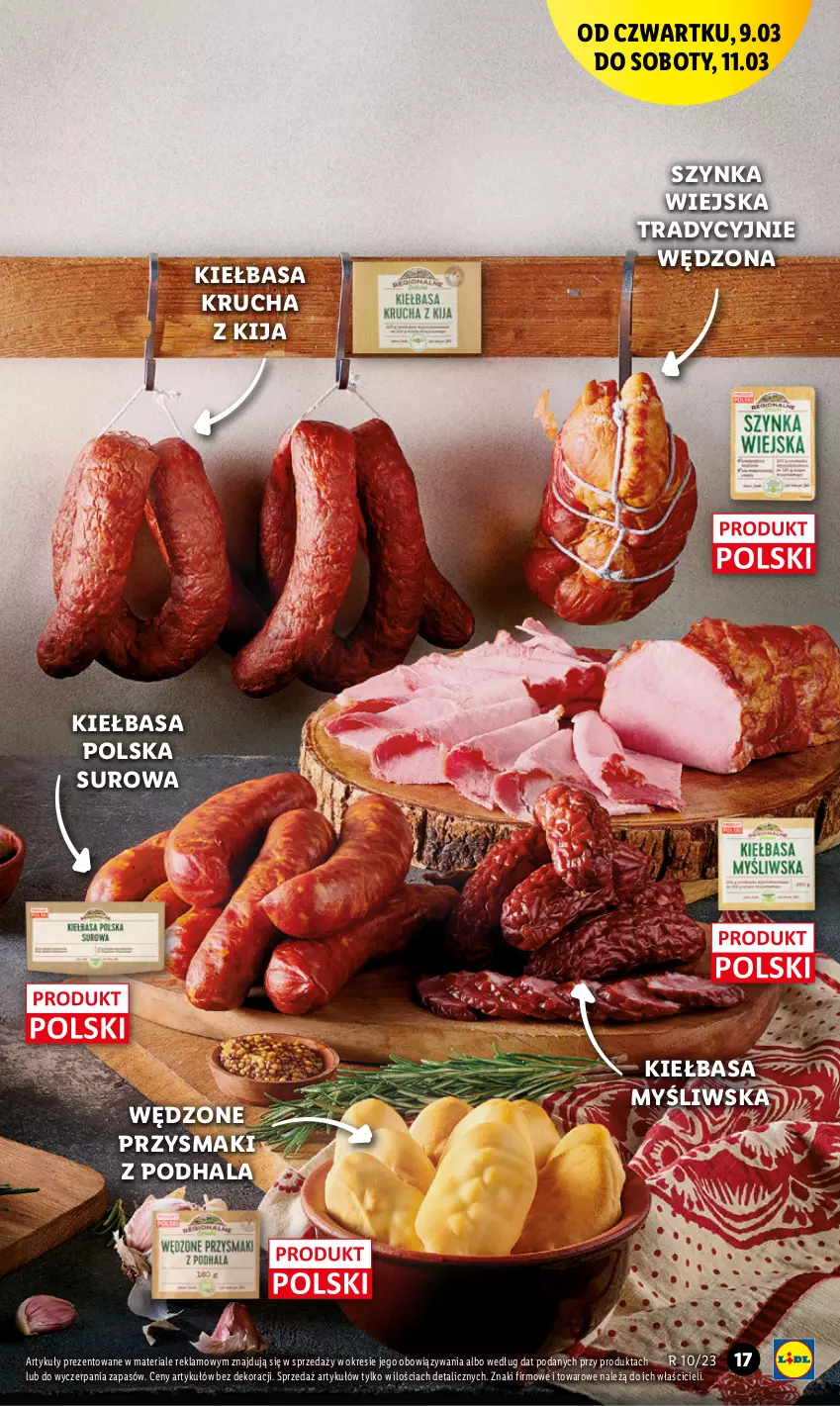 Gazetka promocyjna Lidl - GAZETKA - ważna 09.03 do 11.03.2023 - strona 17 - produkty: Kiełbasa, Kiełbasa krucha, Przysmaki, Szynka