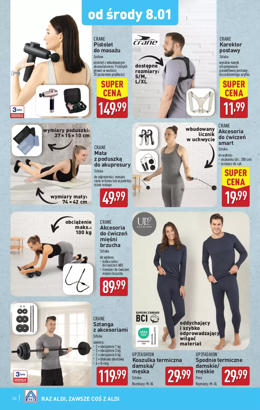 Gazetka promocyjna Aldi - Pełna oferta - ważna 07.01 do 11.01.2025 - strona 26 - produkty: Akumulator, Fa, Kosz, Koszulka, LG, Pistolet, Roller, Spodnie