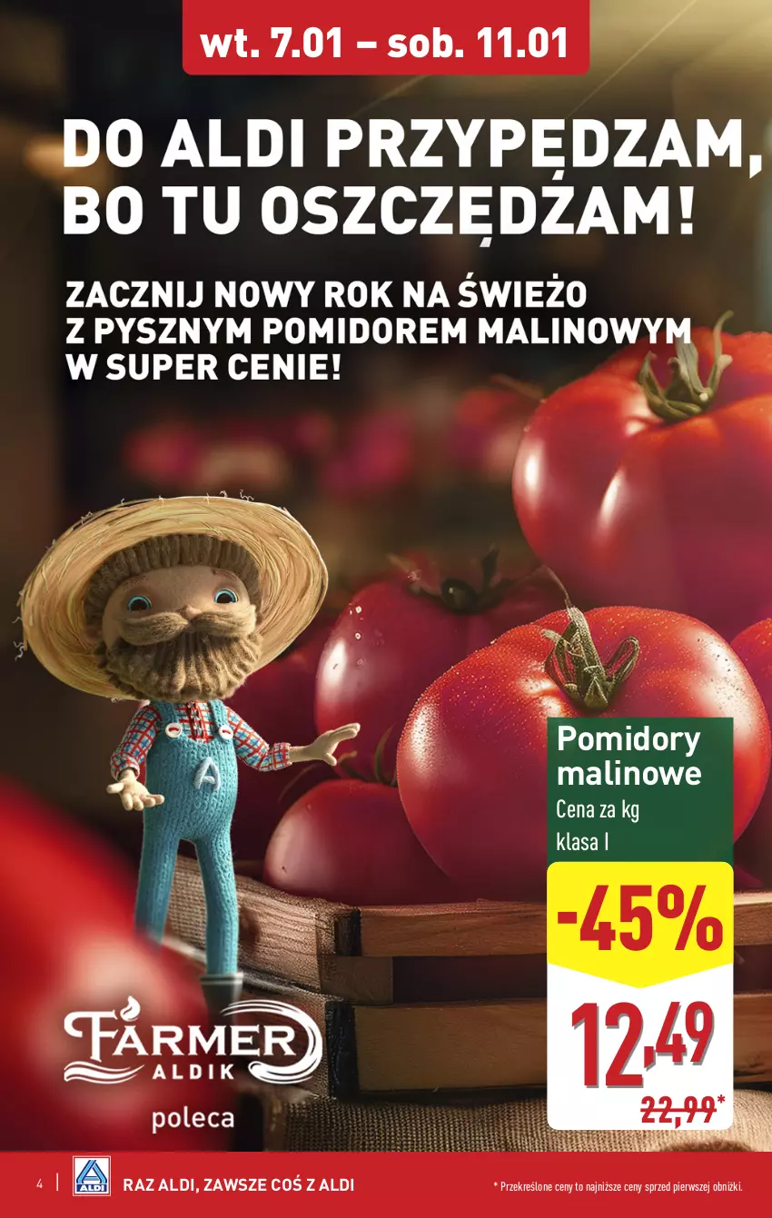 Gazetka promocyjna Aldi - Pełna oferta - ważna 07.01 do 11.01.2025 - strona 4 - produkty: Pomidory