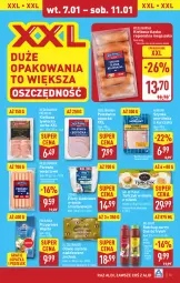 Gazetka promocyjna Aldi - Pełna oferta - Gazetka - ważna od 11.01 do 11.01.2025 - strona 13 - produkty: Kurczak, Polędwica, Ketchup, Oliwki zielone, Sos, Gra, Oliwki, Parówki, Szynka, Morliny, Podravka, Tuńczyk, Vegeta, Kiełbasa, Lisner, Kiełbasa śląska