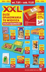 Gazetka promocyjna Aldi - Pełna oferta - Gazetka - ważna od 11.01 do 11.01.2025 - strona 15 - produkty: Ciastka, Prince Polo, Herbatniki Petit Beurre, Beskidzki, Chrupki, Herbatniki, Tonik, Muffiny, Baton, Aksam