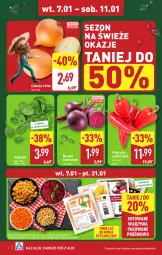 Gazetka promocyjna Aldi - Pełna oferta - Gazetka - ważna od 11.01 do 11.01.2025 - strona 2 - produkty: Cebula, Marchewka, Warzywa, Papryka, Fasola, Buraki, Szpic, Kukurydza, Jabłka, Szpinak, Fa