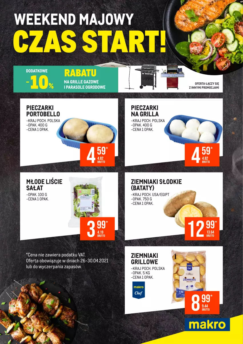 Gazetka promocyjna Makro - [Oferta specjalna] Weekend majowy - czas start - ważna 26.04 do 30.04.2021 - strona 3 - produkty: Bell, Grill, Piec, Por, Portobello, Sałat, Ziemniaki