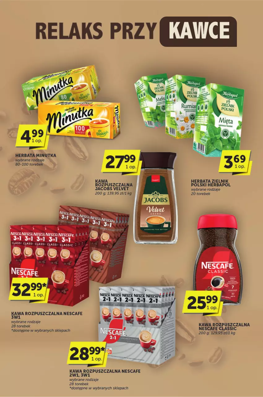 Gazetka promocyjna ABC - ważna 30.04 do 13.05.2025 - strona 19 - produkty: Herbapol, Herbata, Jacobs, Jacobs Velvet, Kawa, Kawa rozpuszczalna, Velvet