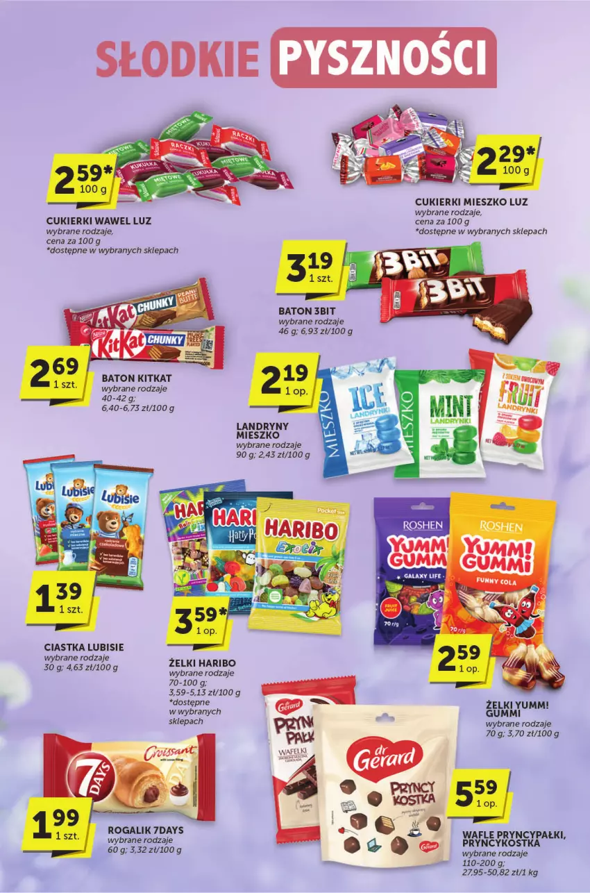 Gazetka promocyjna ABC - ważna 30.04 do 13.05.2025 - strona 21 - produkty: Baton, Ciastka, Cukier, Cukierki, Lubisie, Rogal, Wafle, Wawel