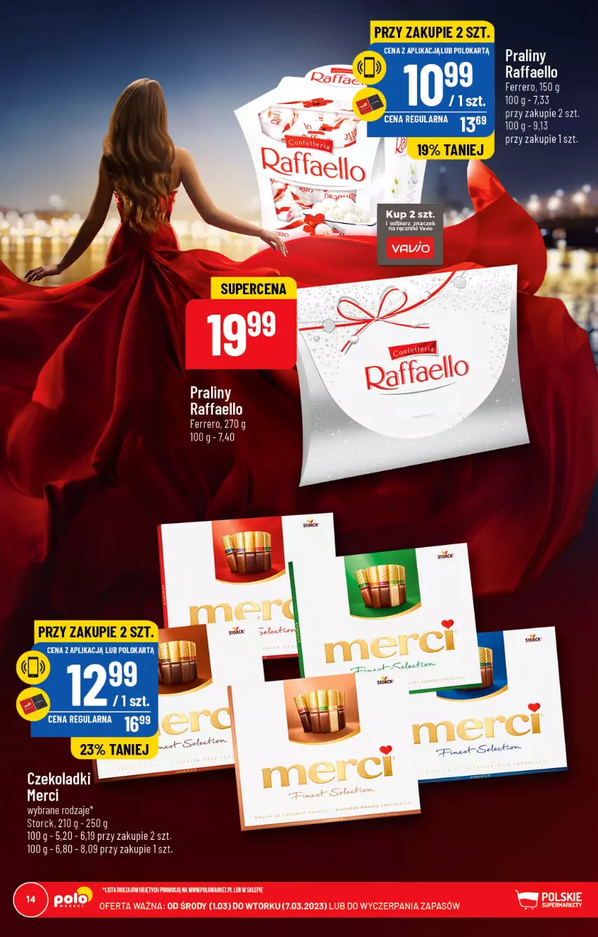 Gazetka promocyjna PoloMarket - Gazetka pomocyjna - ważna 01.03 do 07.03.2023 - strona 14 - produkty: Fa, Ferrero, Merci, Praliny, Raffaello