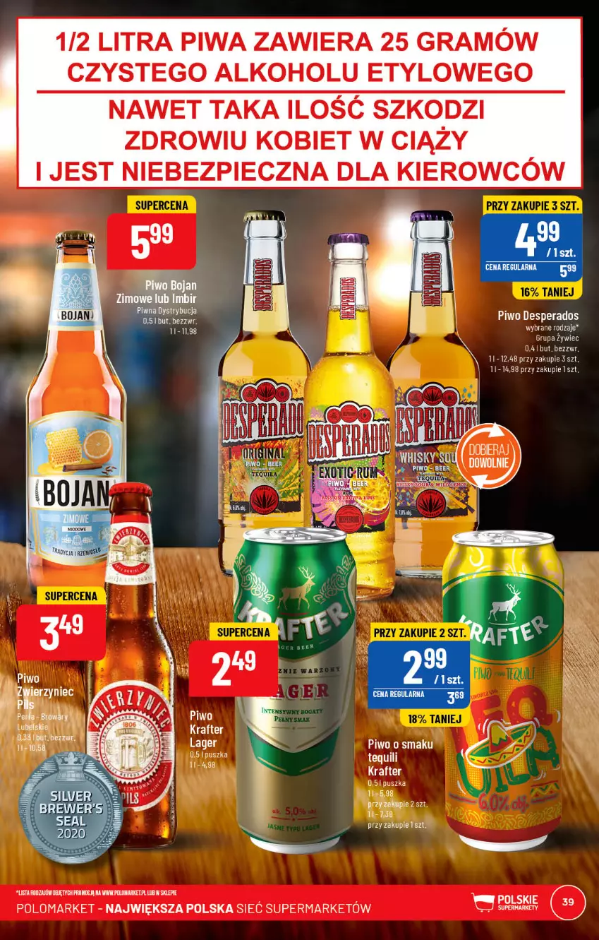 Gazetka promocyjna PoloMarket - Gazetka pomocyjna - ważna 01.03 do 07.03.2023 - strona 39 - produkty: Desperados, Gra, Piec, Piwa, Piwo