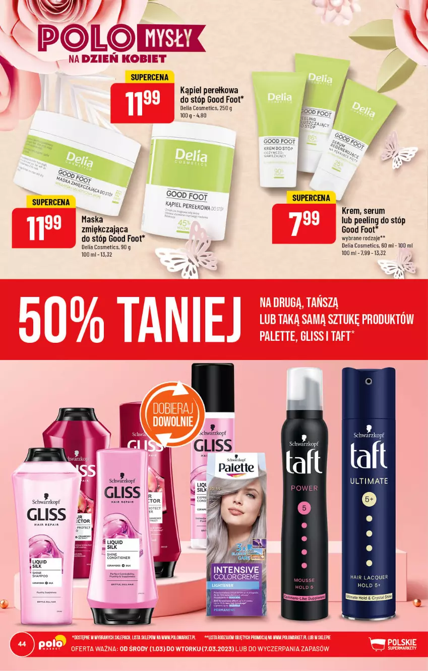 Gazetka promocyjna PoloMarket - Gazetka pomocyjna - ważna 01.03 do 07.03.2023 - strona 44 - produkty: Krem do stóp, Maska, Palette, Peeling, PSB, Rum, Schwarzkopf, Ser, Serum