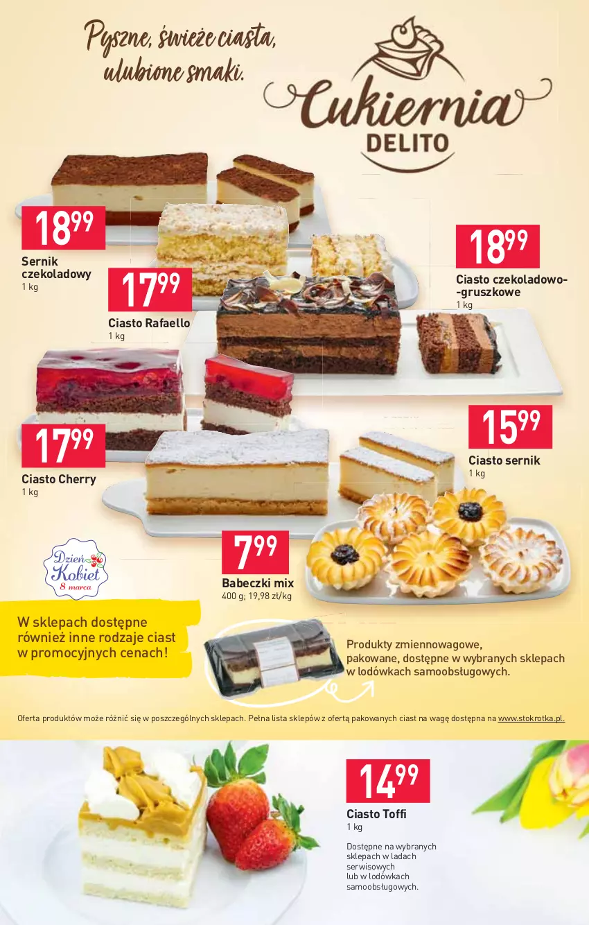 Gazetka promocyjna Stokrotka - Supermarket - ważna 04.03 do 10.03.2021 - strona 6 - produkty: Babeczki, Ciasto sernik, Fa, Lodówka, Ser, Top