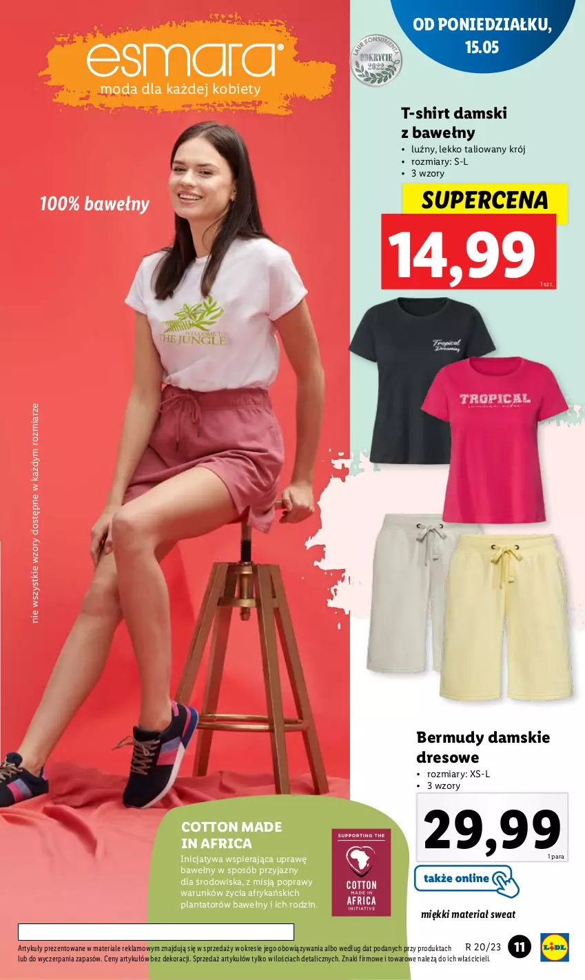 Gazetka promocyjna Lidl - GAZETKA - ważna 15.05 do 20.05.2023 - strona 15 - produkty: Bermudy, Dres, Moda, T-shirt