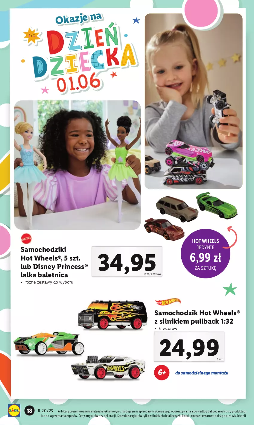 Gazetka promocyjna Lidl - GAZETKA - ważna 15.05 do 20.05.2023 - strona 22 - produkty: Chodzik, Disney, Hot Wheels, Lalka, Samochodziki