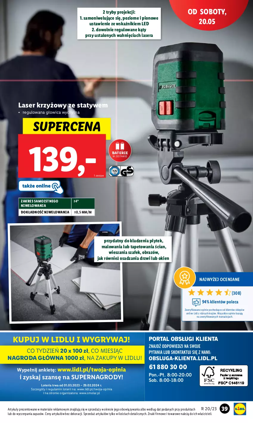 Gazetka promocyjna Lidl - GAZETKA - ważna 15.05 do 20.05.2023 - strona 47 - produkty: Drzwi, Gry, Laser krzyżowy, Mola, Obraz, Ser, Tran