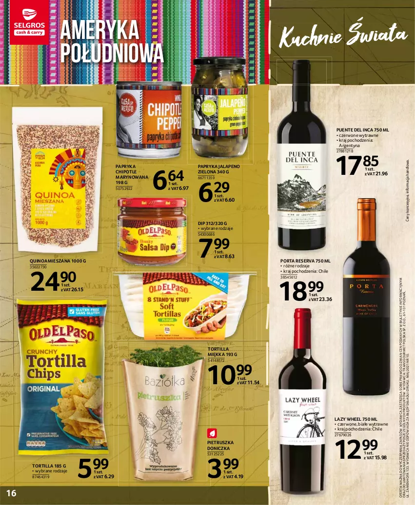 Gazetka promocyjna Selgros - Katalog Kuchnie Świata - ważna 08.03 do 04.08.2021 - strona 16 - produkty: Fa, Papryka, Pietruszka, Por, Quinoa, Ser, Tortilla, Tran