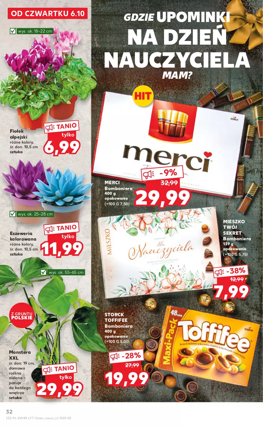 Gazetka promocyjna Kaufland - OFERTA TYGODNIA - ważna 06.10 do 12.10.2022 - strona 32 - produkty: Bomboniera, Grunt, Kret, Merci, Tera, Toffifee