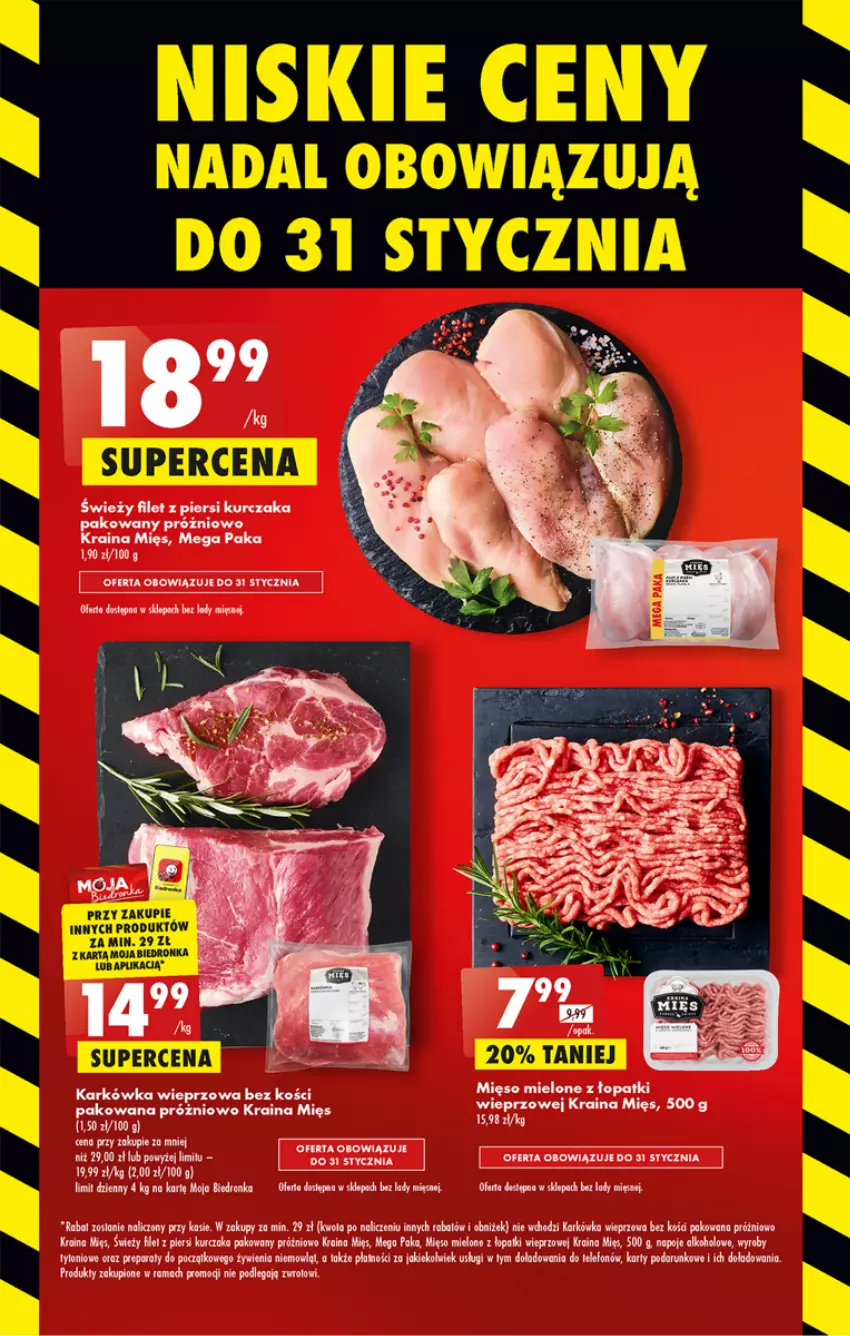 Gazetka promocyjna Biedronka - Gazetka - Biedronka.pl - ważna 02.01 do 07.01.2023 - strona 15 - produkty: Dron, Fa, Filet z piersi kurczaka, Karkówka wieprzowa, Kurczak, Lody, Mięso, Mięso mielone, Mięso mielone z łopatki wieprzowej, Napoje, Rama, Telefon