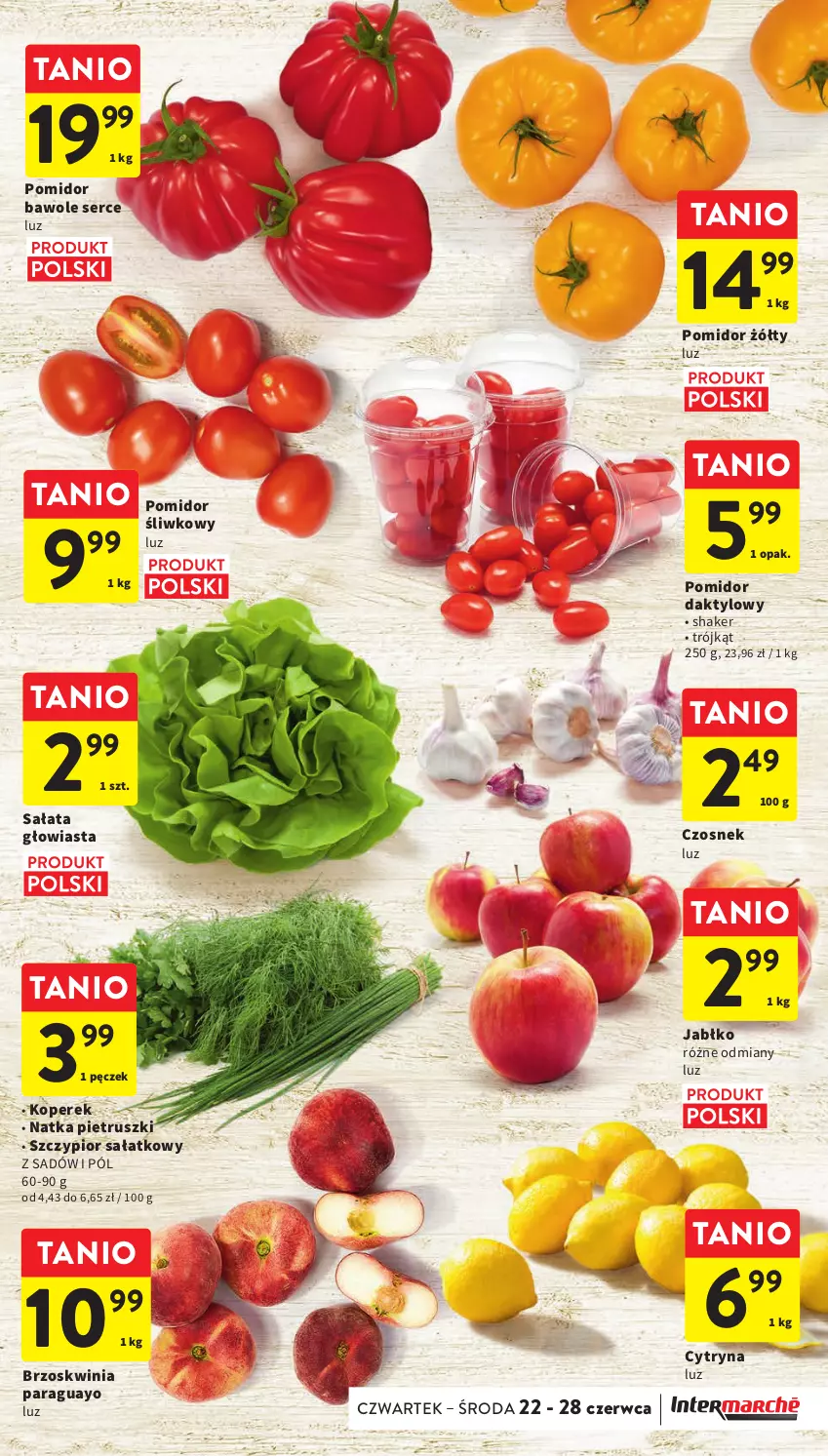 Gazetka promocyjna Intermarche - Gazetka Intermarche - ważna 22.06 do 28.06.2023 - strona 19 - produkty: Czosnek, Natka pietruszki, Sałat, Ser