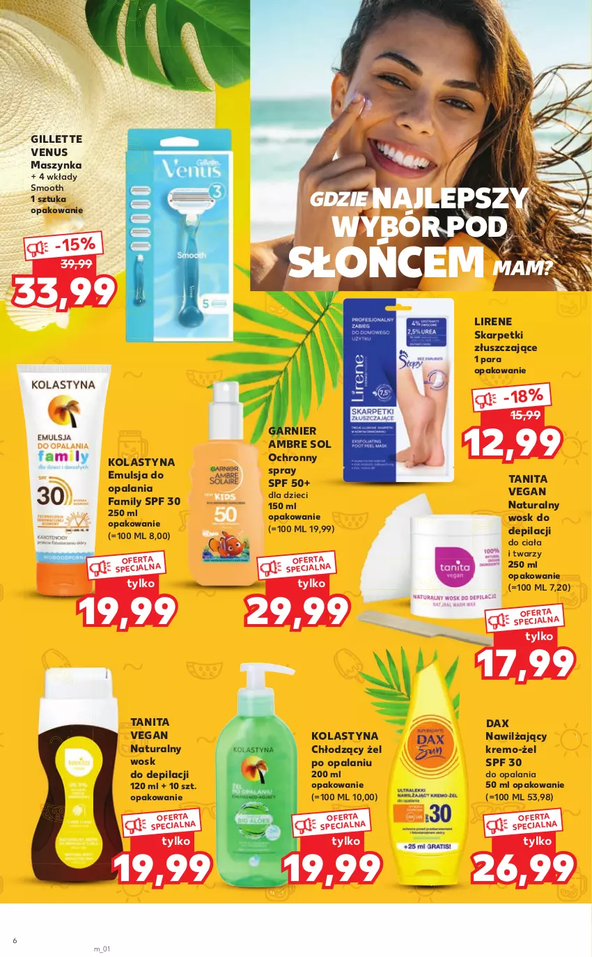 Gazetka promocyjna Kaufland - Oferta GRILL - ważna 21.07 do 03.08.2022 - strona 6 - produkty: DAX, Dzieci, Emulsja, Fa, Garnier, Gillette, Gillette Venus, Karp, Lirene, Maszynka, Skarpetki, Szynka, Venus