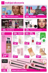 Gazetka promocyjna Hebe - Magazyn - Gazetka - ważna od 23.03 do 23.03.2022 - strona 6 - produkty: Makijaż, Sally Hansen, Top, Podkład do twarzy, Eveline, Produkty do makijażu, Miya Cosmetics, Wysuszacz lakieru, Błyszczyk do ust, Rozświetlacz, PAESE, Puder do twarzy, Puder, Krem bb, Podkład, Lakier, Revlon