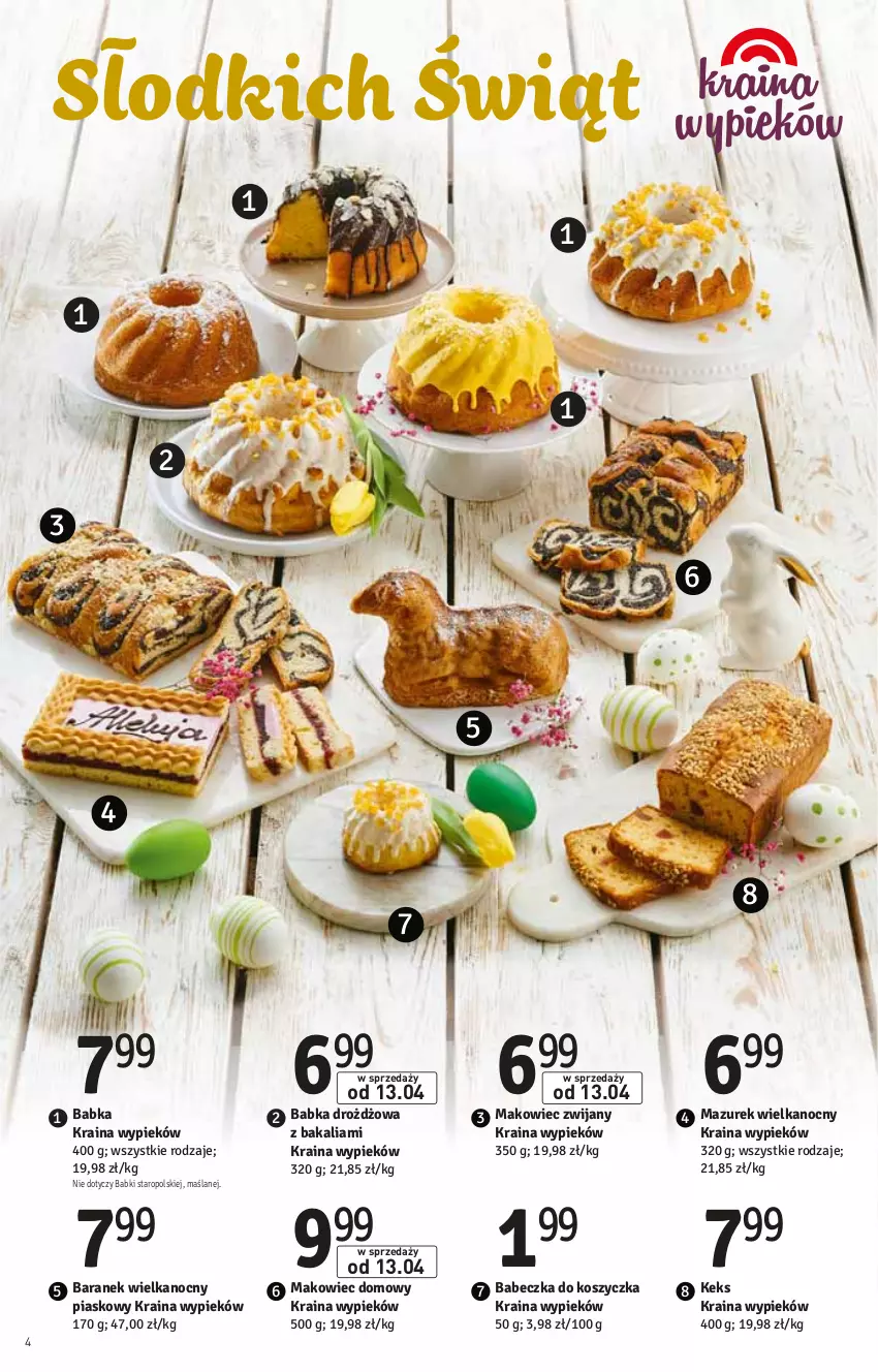 Gazetka promocyjna Stokrotka - Supermarket - ważna 07.04 do 13.04.2022 - strona 4 - produkty: Babka