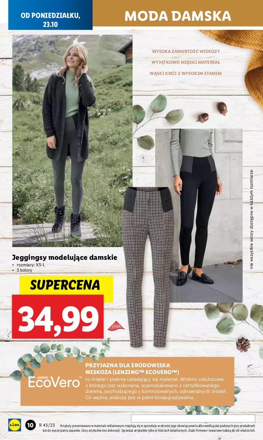 Gazetka promocyjna Lidl - GAZETKA - ważna 23.10 do 28.10.2023 - strona 12 - produkty: Gin, Gra, Jeggingsy, Moda