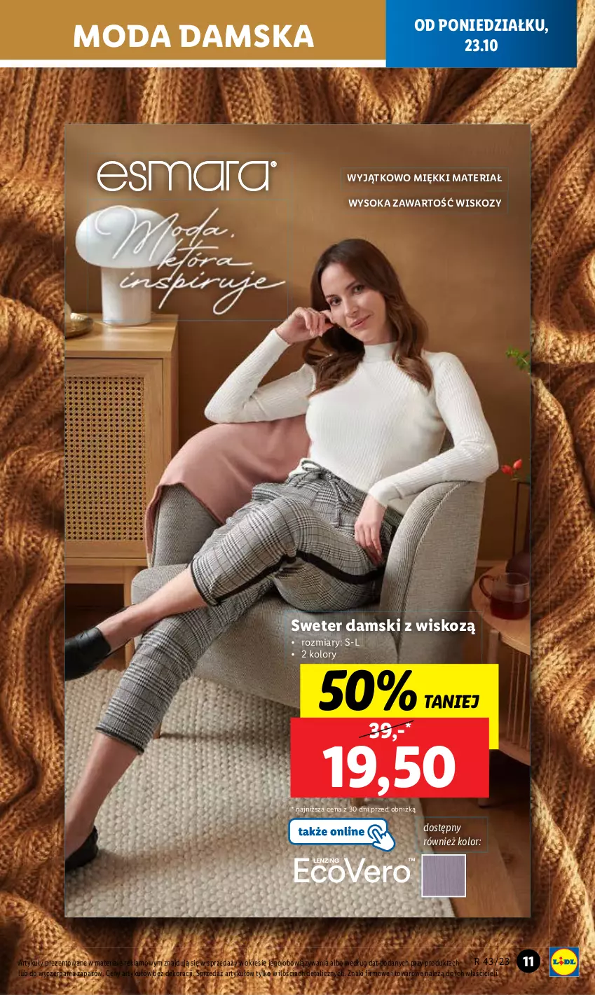 Gazetka promocyjna Lidl - GAZETKA - ważna 23.10 do 28.10.2023 - strona 13 - produkty: Moda, Sweter