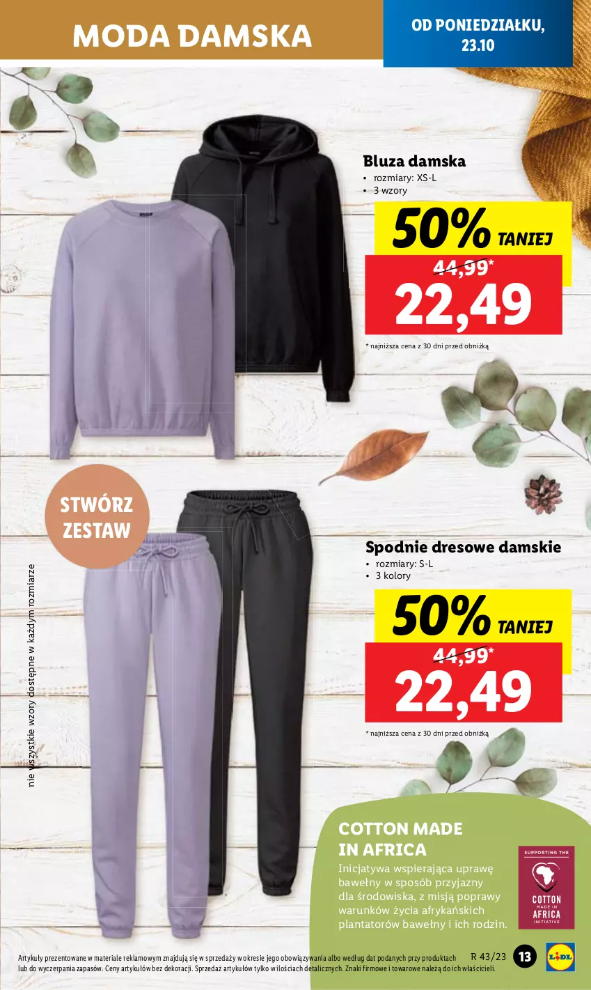 Gazetka promocyjna Lidl - GAZETKA - ważna 23.10 do 28.10.2023 - strona 15 - produkty: Bluza, Dres, Moda, Spodnie, Spodnie dresowe