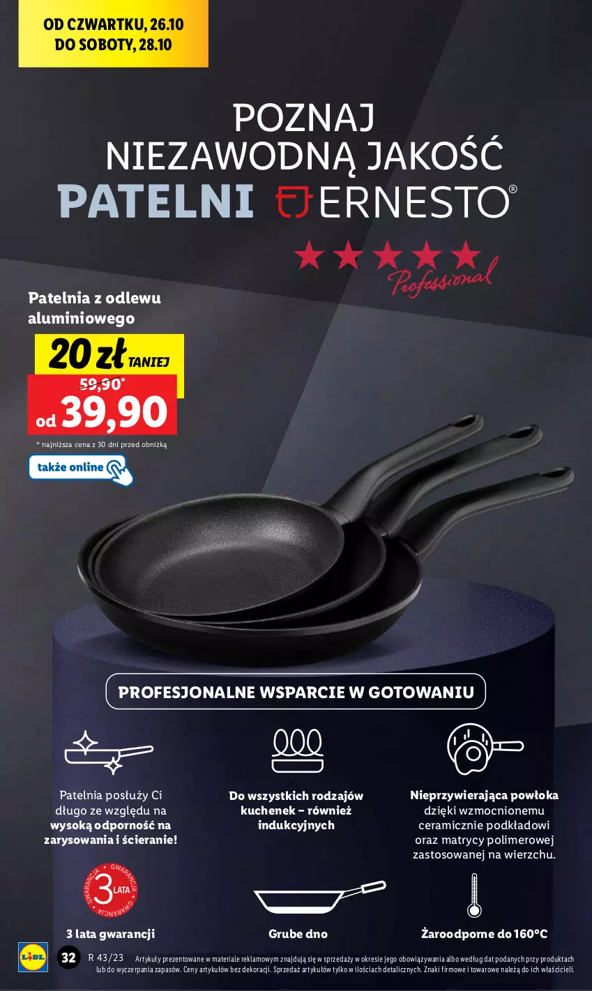 Gazetka promocyjna Lidl - GAZETKA - ważna 23.10 do 28.10.2023 - strona 36 - produkty: Patelnia, Podkład, Por, Sok