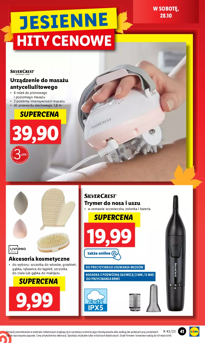 Gazetka promocyjna Lidl - GAZETKA - ważna 23.10 do 28.10.2023 - strona 45 - produkty: Bateria, Makijaż, Osłonka, Szczoteczka, Szczotka, Szczotka do włosów