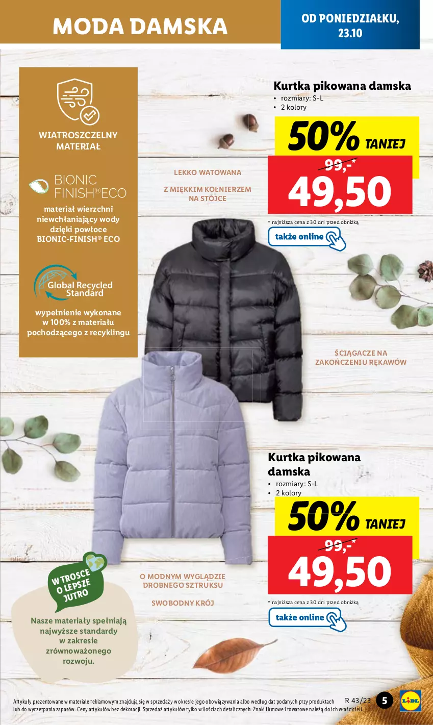 Gazetka promocyjna Lidl - GAZETKA - ważna 23.10 do 28.10.2023 - strona 7 - produkty: Finish, Kurtka, Moda