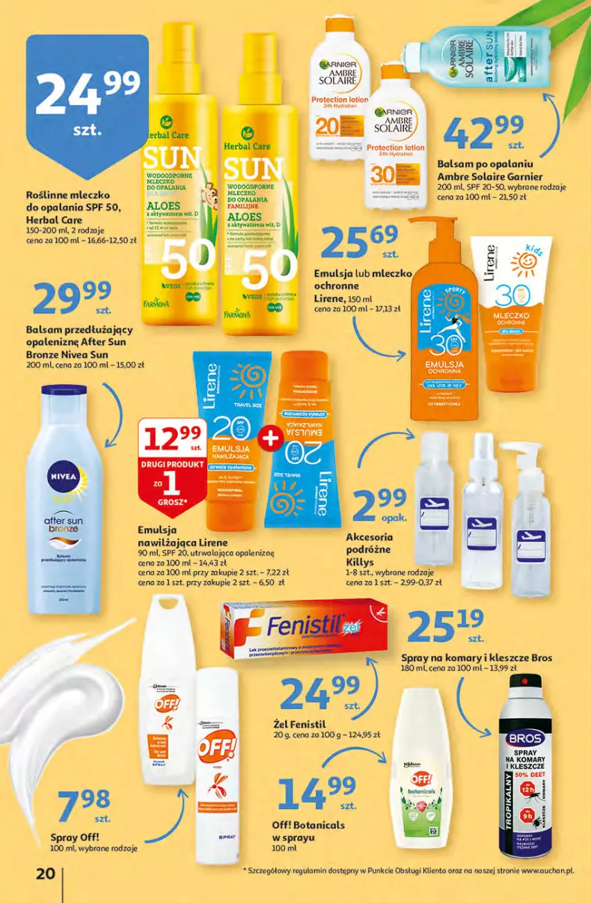 Gazetka promocyjna Auchan - przeNISKIE CENY PRODUKTY przeEKOLOGICZNE Hipermarkety - ważna 02.06 do 08.06.2022 - strona 20 - produkty: Emulsja, Fa, Garnier, Killys, Lirene, Mleczko, Nivea, Por