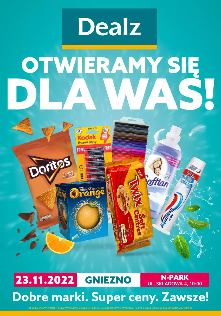 Gazetka promocyjna Dealz - WIELKIE OTWARCIE 23.11.2022 🥳N-Park, Gniezno - ważna 23.11 do 06.12.2022 - strona 1