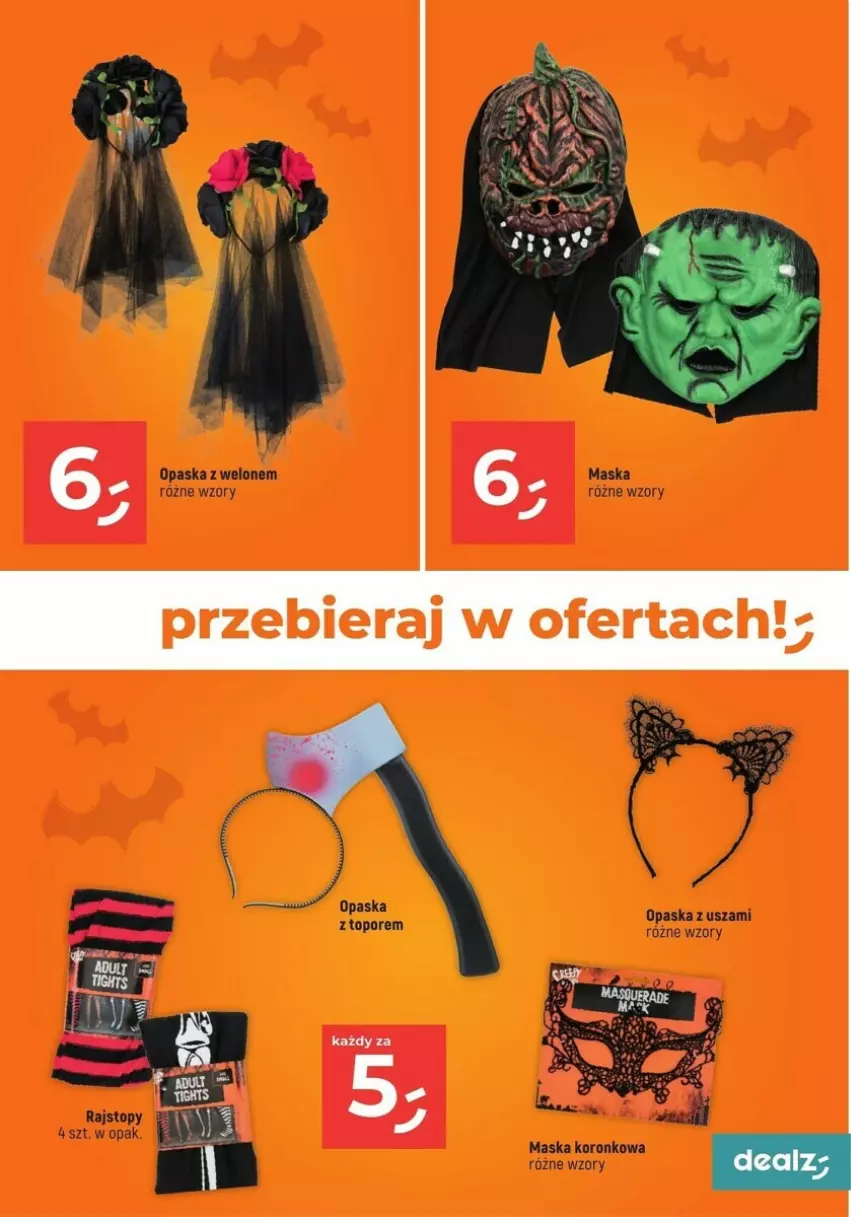 Gazetka promocyjna Dealz - ważna 19.10 do 25.10.2023 - strona 11 - produkty: Maska, Opaska, Por, Rajstopy, Top