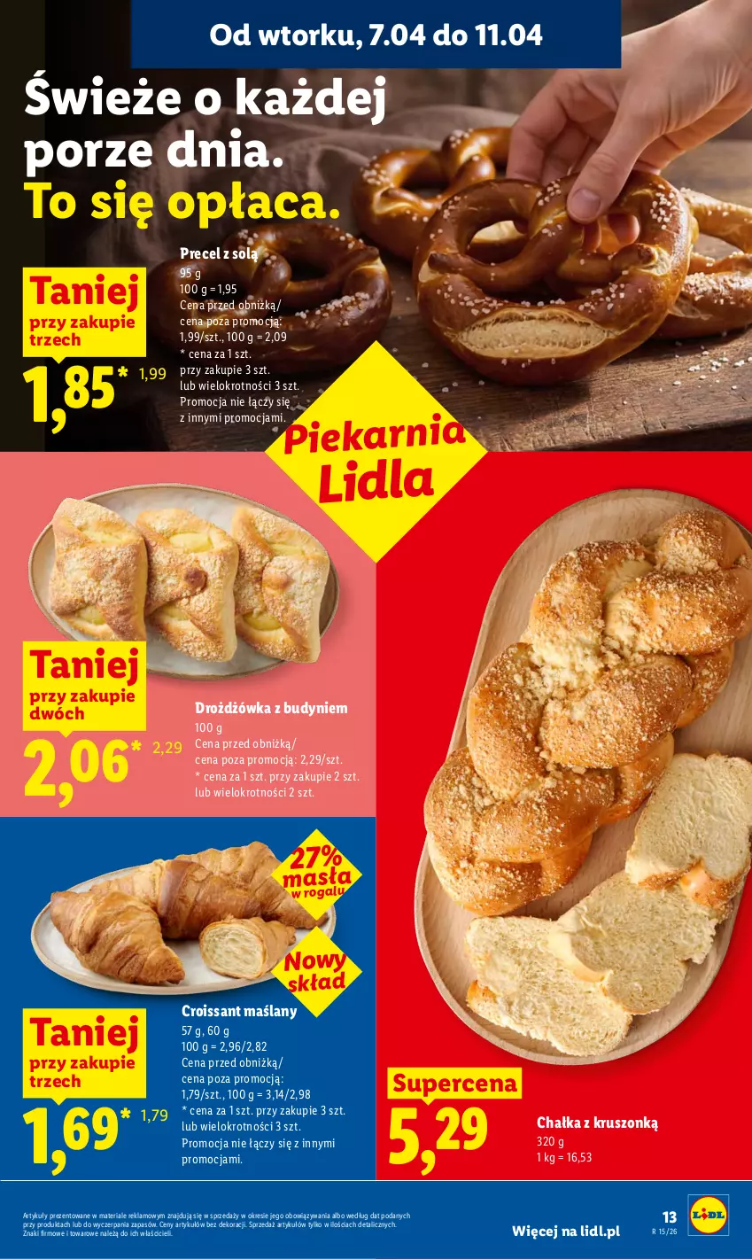 Gazetka promocyjna Lidl - Gazetka ważna od 7.04 do 8.04 - ważna 07.04 do 08.04.2026 - strona 13 - produkty: Croissant, Por, Rogal