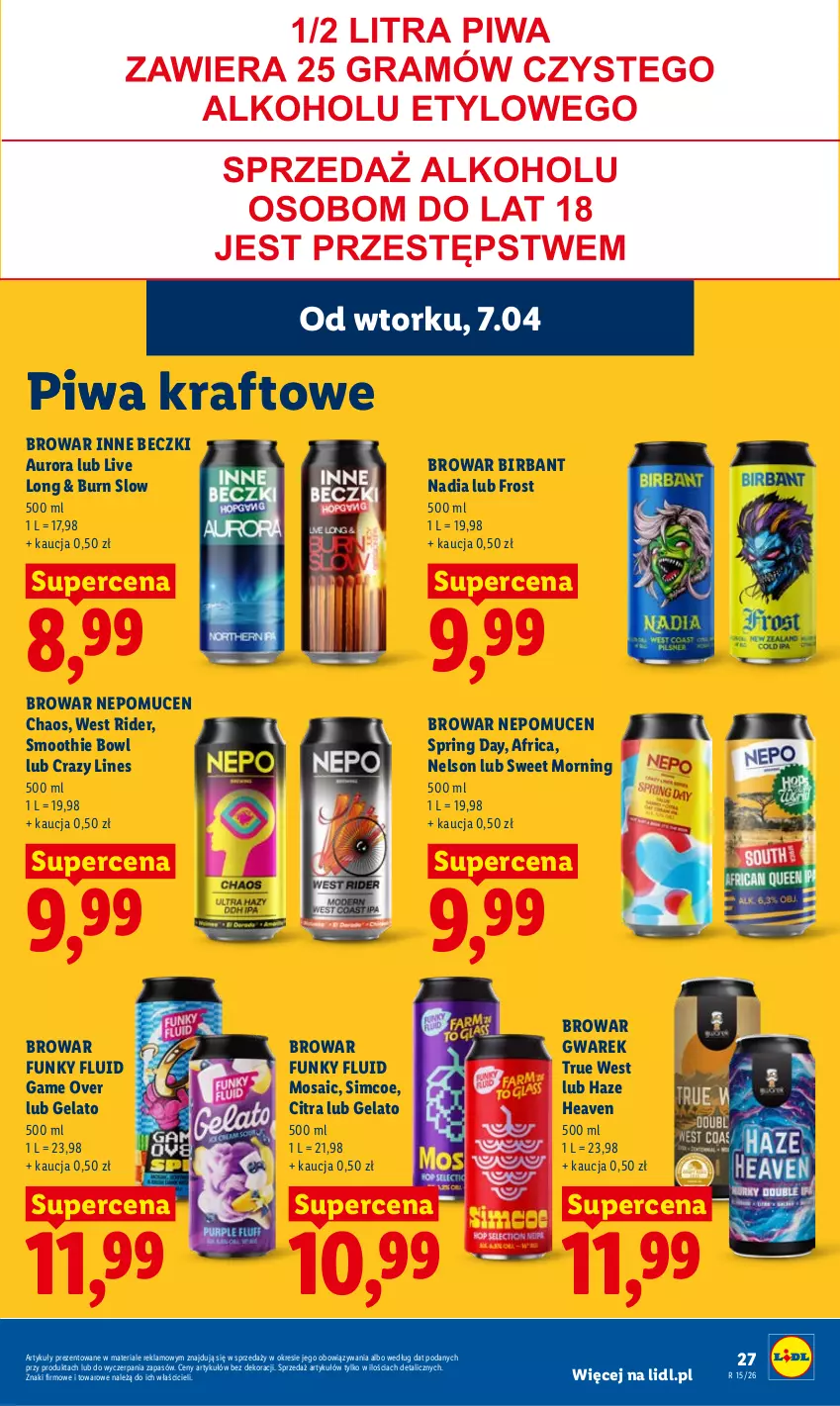 Gazetka promocyjna Lidl - Gazetka ważna od 7.04 do 8.04 - ważna 07.04 do 08.04.2026 - strona 29 - produkty: Piwa, Smoothie