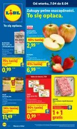 Gazetka promocyjna Lidl - Gazetka ważna od 7.04 do 8.04 - Gazetka - ważna od 08.04 do 08.04.2026 - strona 1 - produkty: Jonagold, Mięso mielone, Mięso mielone z łopatki wieprzowej, Ser, Gra, Truskawki, Cars, Mlekovita, Pilos, Masło, Mięso, Jabłka, Mleko