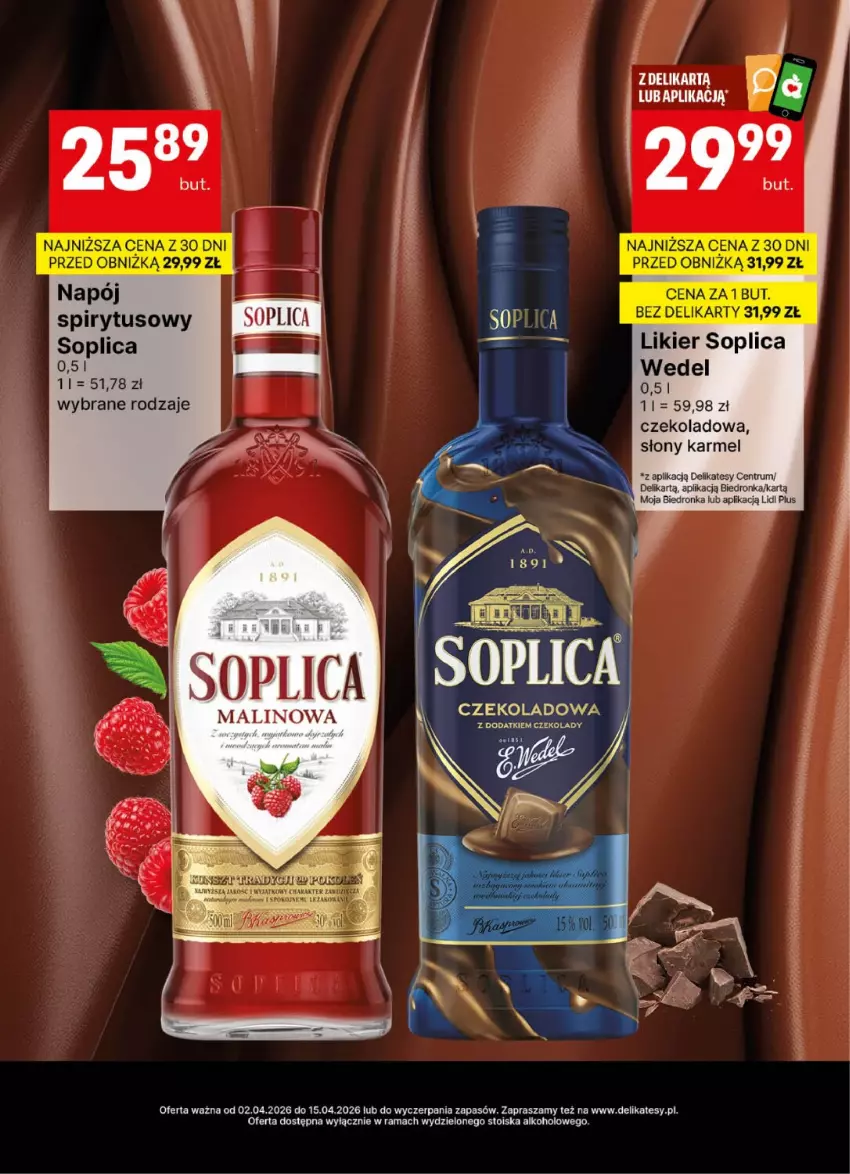 Gazetka promocyjna Delikatesy Centrum - Delibarek DC14-DC15 - ważna 02.04 do 15.04.2026 - strona 12 - produkty: Dron, Likier, Rama, Rum, Soplica