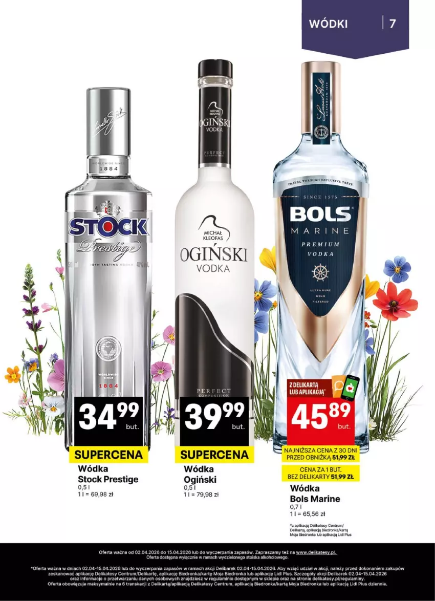 Gazetka promocyjna Delikatesy Centrum - Delibarek DC14-DC15 - ważna 02.04 do 15.04.2026 - strona 7 - produkty: Bols, Dron, Fa, Ogiński, Rama, Rum, Stock, Tran, Wódka