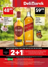 Gazetka promocyjna Delikatesy Centrum - Delibarek DC14-DC15 - Gazetka - ważna od 15.04 do 15.04.2026 - strona 1 - produkty: Rum, Gra, Johnnie Walker, Dron, Whisky, Wino, Grant's, Fa
