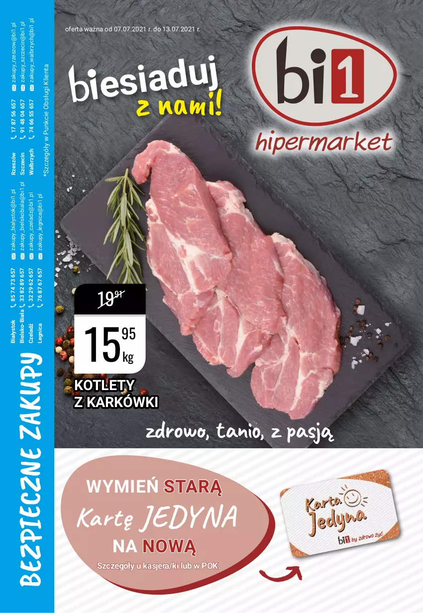 Gazetka promocyjna Bi1 - biesiaduj z nami! - ważna 07.07 do 13.07.2021 - strona 1 - produkty: Kotlet, Piec