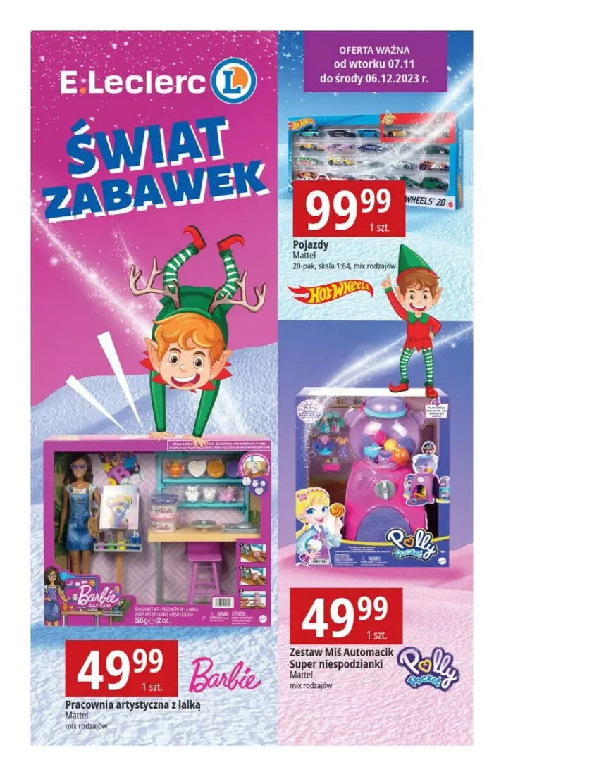 Gazetka promocyjna E Leclerc - ważna 07.11 do 06.12.2023 - strona 1 - produkty: Mattel