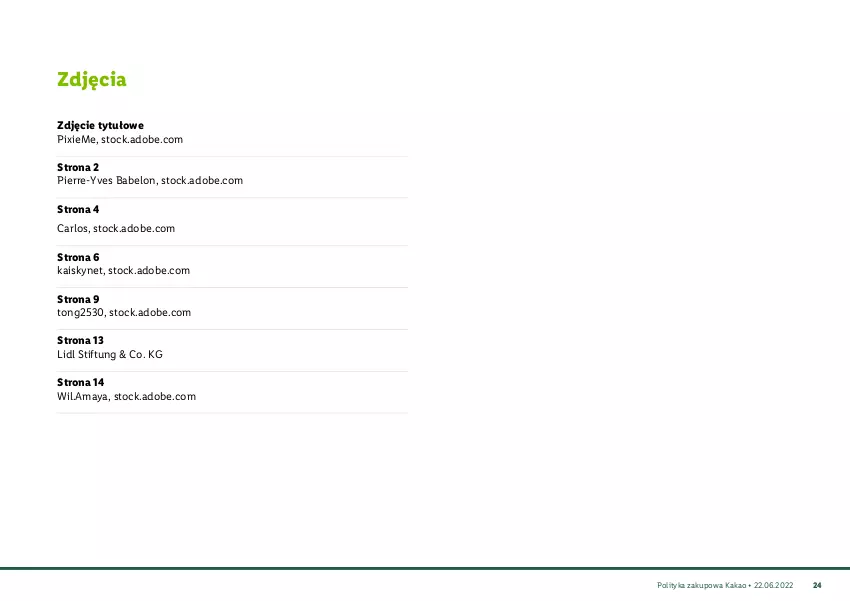 Gazetka promocyjna Lidl - Polityka zakupowa Kakao - ważna 22.08.2022 do 01.01.2026 - strona 25 - produkty: Kakao, Skyn, Stock