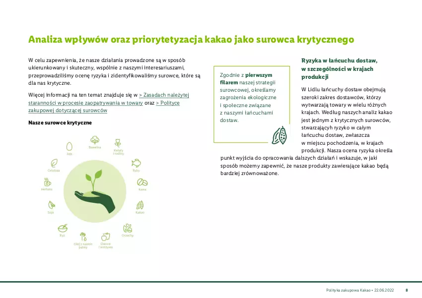 Gazetka promocyjna Lidl - Polityka zakupowa Kakao - ważna 22.08.2022 do 01.01.2026 - strona 9 - produkty: Kakao